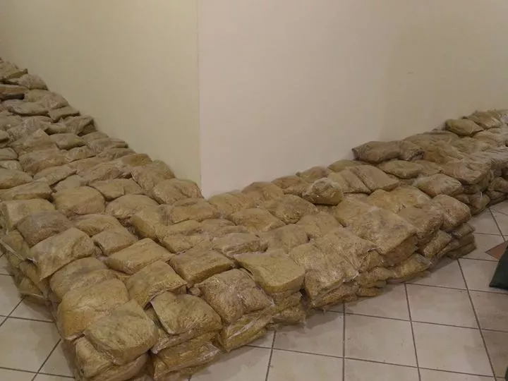 Több száz kiló vágott dohányt rejtettek a fekete zacskók